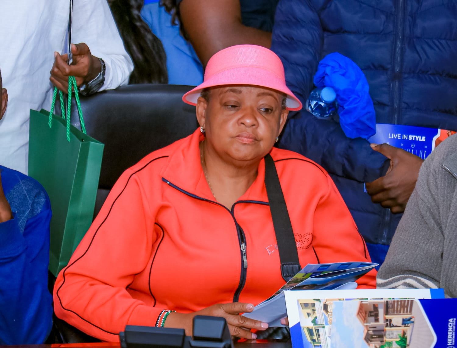 An investor following a summit session