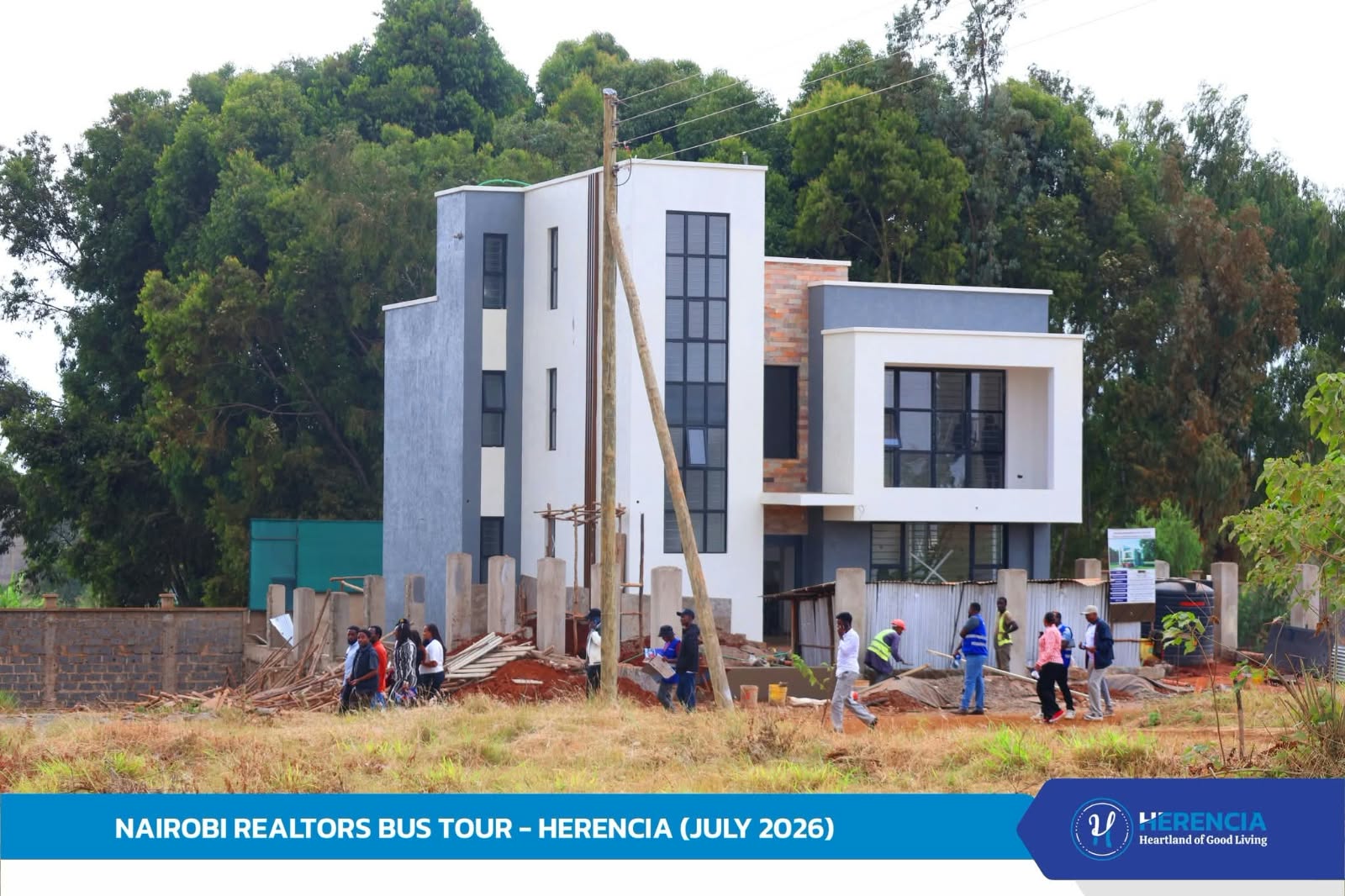 Realtors touring a flagship house during the Nairobi Region property bus tour